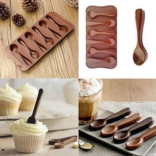 Load image into Gallery viewer, Cute Cake Mold Good Quality Chocolate Six Spoons Mould Mold Silicone Baking Cake Decorating Topper Candy Spoon Shape Mold Food Grade Silicone Cake Molds Chocolate Ice Jelly Mold Party Decor Homemade Cupcake Candy Bake Ware Baking Tool
