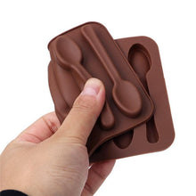 Load image into Gallery viewer, Cute Cake Mold Good Quality Chocolate Six Spoons Mould Mold Silicone Baking Cake Decorating Topper Candy Spoon Shape Mold Food Grade Silicone Cake Molds Chocolate Ice Jelly Mold Party Decor Homemade Cupcake Candy Bake Ware Baking Tool
