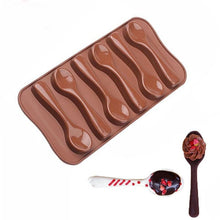 Load image into Gallery viewer, Cute Cake Mold Good Quality Chocolate Six Spoons Mould Mold Silicone Baking Cake Decorating Topper Candy Spoon Shape Mold Food Grade Silicone Cake Molds Chocolate Ice Jelly Mold Party Decor Homemade Cupcake Candy Bake Ware Baking Tool
