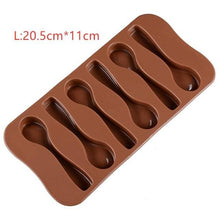 Load image into Gallery viewer, Cute Cake Mold Good Quality Chocolate Six Spoons Mould Mold Silicone Baking Cake Decorating Topper Candy Spoon Shape Mold Food Grade Silicone Cake Molds Chocolate Ice Jelly Mold Party Decor Homemade Cupcake Candy Bake Ware Baking Tool
