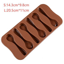 Load image into Gallery viewer, Cute Cake Mold Good Quality Chocolate Six Spoons Mould Mold Silicone Baking Cake Decorating Topper Candy Spoon Shape Mold Food Grade Silicone Cake Molds Chocolate Ice Jelly Mold Party Decor Homemade Cupcake Candy Bake Ware Baking Tool

