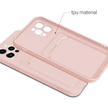 Load image into Gallery viewer, Cute Card Holder Silicone Case Compatible with iPhone Case Wallet Card Phone Case For iphone 13 14 Pro Max Mini Silicone Card Holder Slim Fit Thin Protective Cover
