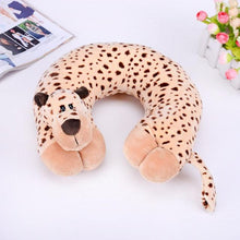 Load image into Gallery viewer, Cute Cartoon Animal U-shaped Memory Travel Pillow Neck Support Headrest Office Car Airplane Sleep  Soft Travel Neck Pillow Animal for Neck &amp; Head Support Cute Wild Life Stuffed Pillow Accessory for Naps Novelty Stuffed Animal For Adults And Children
