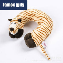 Load image into Gallery viewer, Cute Cartoon Animal U-shaped Memory Travel Pillow Neck Support Headrest Office Car Airplane Sleep  Soft Travel Neck Pillow Animal for Neck &amp; Head Support Cute Wild Life Stuffed Pillow Accessory for Naps Novelty Stuffed Animal For Adults And Children
