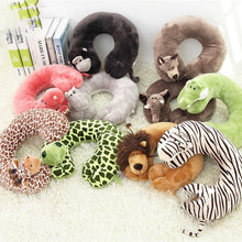Load image into Gallery viewer, Cute Cartoon Animal U-shaped Memory Travel Pillow Neck Support Headrest Office Car Airplane Sleep  Soft Travel Neck Pillow Animal for Neck &amp; Head Support Cute Wild Life Stuffed Pillow Accessory for Naps Novelty Stuffed Animal For Adults And Children

