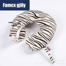 Load image into Gallery viewer, Cute Cartoon Animal U-shaped Memory Travel Pillow Neck Support Headrest Office Car Airplane Sleep  Soft Travel Neck Pillow Animal for Neck &amp; Head Support Cute Wild Life Stuffed Pillow Accessory for Naps Novelty Stuffed Animal For Adults And Children
