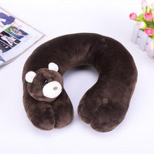 Load image into Gallery viewer, Cute Cartoon Animal U-shaped Memory Travel Pillow Neck Support Headrest Office Car Airplane Sleep  Soft Travel Neck Pillow Animal for Neck &amp; Head Support Cute Wild Life Stuffed Pillow Accessory for Naps Novelty Stuffed Animal For Adults And Children
