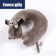 Load image into Gallery viewer, Cute Cartoon Animal U-shaped Memory Travel Pillow Neck Support Headrest Office Car Airplane Sleep  Soft Travel Neck Pillow Animal for Neck &amp; Head Support Cute Wild Life Stuffed Pillow Accessory for Naps Novelty Stuffed Animal For Adults And Children
