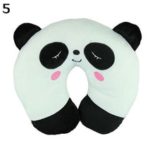 Load image into Gallery viewer, Cute Cartoon Animals U Shaped Pillow Toddler Neck Pillow Travel Car Neck Rest Pillow Support Head Rest Cushion Panda Cat Bear Rabbit Pig Kids Travel Pillow Toddler Neck Pillow U-Shaped Animal Kids Neck Pillow With 3D Embroidery For Airplane
