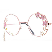Load image into Gallery viewer, Cute Clear Optical Glasses Frame Women Round Frame Retro Eyeglasses  Decoration Eyewear Blue Light Blocking Glasses Women Thick Round Rim Frame Ladies Eyeglasses
