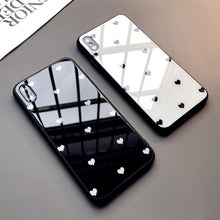 Load image into Gallery viewer, Cute Hearts Pattern Slim Thin Soft Shockproof Silicone Protective Case Cover For Xiaomi Redmi 9 8 A 9C 7A Case small Love Heart Hard Glass Cover For Redmi Note 11 10 9s 9 pro max 7 8 Pro 10X 5G Give Strap
