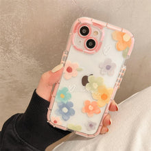 Load image into Gallery viewer, Cute Love Heart Soft Shockproof Bumper Transparent Phone Case For iPhone 12 13 Pro Max Silicone Back Cover Case  Cute Side Small Pattern for Women Girls Soft Silicone Shockproof Protective Cover
