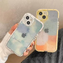 Load image into Gallery viewer, Cute Love Heart Soft Shockproof Bumper Transparent Phone Case For iPhone 12 13 Pro Max Silicone Back Cover Case  Cute Side Small Pattern for Women Girls Soft Silicone Shockproof Protective Cover
