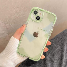 Load image into Gallery viewer, Cute Love Heart Soft Shockproof Bumper Transparent Phone Case For iPhone 12 13 Pro Max Silicone Back Cover Case  Cute Side Small Pattern for Women Girls Soft Silicone Shockproof Protective Cover
