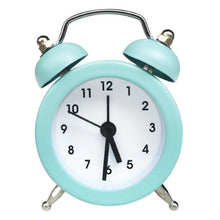 Load image into Gallery viewer, Cute Mini Metal Round Alarm Clock Desk Table Electronic Digital Clock Twin Bell Alarm Clock Metal Frame 3D Dial with Backlight Function Desk Table Clock for Home &amp; Office Bedroom Living Room Alarm Clock Creative Home Decoration

