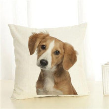 Load image into Gallery viewer, Cute Pet Dog Printed Cushion Cover Linen Pillow Cover Decorative Throw Pillow Cover For Sofa Chair Home
