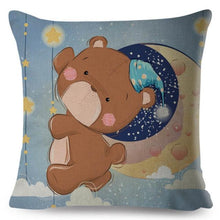 Load image into Gallery viewer, Cute Pillow Cover Cartoon Giraffe Fox Reindeer Animal Nordic Polyester Cotton Cushion Cover For Sofa Home Kids Room Decor Throw Pillow Cases Cartoon Animal Woodland Decorative Cotton Cushion Cover Home Baby Room Decor Standard Pillowcase
