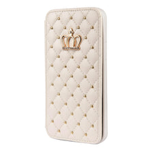 Load image into Gallery viewer, Cute Pink Wallet Flip Leather Phone Case For iPhone 14 13 12 Pro Max 11 Xr Xs X Cute Crown Cover For 7 8 Plus Card  Shock Absorption Card Pocket Pocket Full Protection Horizontal Stand Function Leather Phone Case
