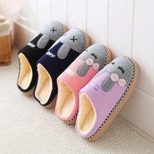 Load image into Gallery viewer, Cute Purple House Slippers Women Winter Cat Fluffy Slides Livingroom Warm Shoes Soft Indoor Cute Animal Flat Indoor Women House Shoes Fluffy Furry Plush Fleece Lined Warm Soft Comfort Shoes
