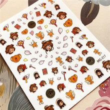 Load image into Gallery viewer, Cute rabbit Cute cat  Japanese Justice Girl 3D Back Glue Nail Sticker Nail Decoration Nail Art Nail Ornament Self Adhesive Nail Decals for Nail Art Decoration Including Hearts Stars Letters Bowknot Leaves Flowers Plants Fruits Butterflies for Woman
