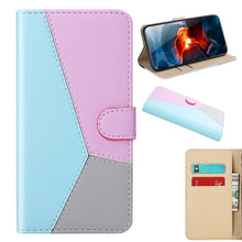 Load image into Gallery viewer, Cute Shockproof Flip PU Leather Wallet Cover Kickstand Card Slots Side Pocket Magnetic Closure Flip Phone Bags For iPhone 13 12 Mini 11 Pro Max XR X XS Max 7 8 6 6S Plus 5 5S SE Color Card Pocket Purse Wallet Case
