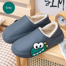 Load image into Gallery viewer, Cute Side Bear Waterproof Cotton Women Shoes Winter Warm Indoor Outdoor Wrapped Heel Slippers EVA Comfort Memory Foam Slippers Waterproof Non Skid Warm Washable Cotton Shoes Loafer Slippers
