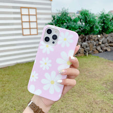 Load image into Gallery viewer, Cute Smooth Flower Phone Case For Iphone 13 11 Pro Max 12 Mini X Xr Xs Max 7 8 Plus Anti Knock Back Phone Cover Case Silicone Ultra Thin Shockproof Mobile Phone Case With Fashion Pattern Soft Bumper Full Body Protective Case For Iphone
