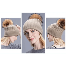 Load image into Gallery viewer, Cute Winter Warm Comfortable Cap Detachable Pom Pom Autumn Super Soft Fashionable Caps For Adults And Kids
