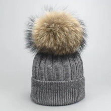 Load image into Gallery viewer, Cute Winter Warm Comfortable Cap Detachable Pom Pom Autumn Super Soft Fashionable Caps For Adults And Kids

