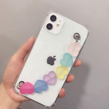 Load image into Gallery viewer, Cute Wrist Strap Butterfly Pendant Phone Case For iPhone 13 12 14Pro Max 8 7 Plus Cases For iPhone 11 Pro Max Elegant Butterfly Theme Transparent Soft Silicone Rubber Phone Case for iPhone
