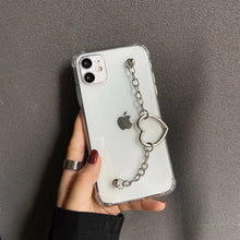 Load image into Gallery viewer, Cute Wrist Strap Butterfly Pendant Phone Case For iPhone 13 12 14Pro Max 8 7 Plus Cases For iPhone 11 Pro Max Elegant Butterfly Theme Transparent Soft Silicone Rubber Phone Case for iPhone
