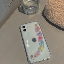 Load image into Gallery viewer, Cute Wrist Strap Butterfly Pendant Phone Case For iPhone 13 12 14Pro Max 8 7 Plus Cases For iPhone 11 Pro Max Elegant Butterfly Theme Transparent Soft Silicone Rubber Phone Case for iPhone
