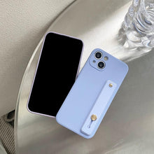 Load image into Gallery viewer, Cute Wrist Strap Soft Silicone Slim Protective Case with Strap Cover Square Silicone Phone Case For iPhone 11 13 12 Pro XR XS Max X 6 6s 7 8 Plus SE2 Candy Colors Soft Back Cover
