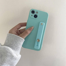 Load image into Gallery viewer, Cute Wrist Strap Soft Silicone Slim Protective Case with Strap Cover Square Silicone Phone Case For iPhone 11 13 12 Pro XR XS Max X 6 6s 7 8 Plus SE2 Candy Colors Soft Back Cover
