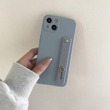 Load image into Gallery viewer, Cute Wrist Strap Soft Silicone Slim Protective Case with Strap Cover Square Silicone Phone Case For iPhone 11 13 12 Pro XR XS Max X 6 6s 7 8 Plus SE2 Candy Colors Soft Back Cover
