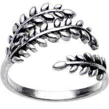 Load image into Gallery viewer, Silver Plated Olive Branch Toe Ring
