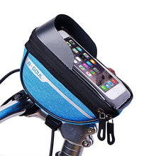 Load image into Gallery viewer, Cycling Bicycle Bike Head Tube Handlebar Cell Mobile Phone Bag Case Holder Screen Phone Mount Bags Case Bag Bicycle Bag Waterproof Bike Phone Mount Top Tube Bag Bike Phone Case Holder Accessories Cycling Pouch Compatible With Smartphones
