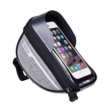 Load image into Gallery viewer, Cycling Bicycle Bike Head Tube Handlebar Cell Mobile Phone Bag Case Holder Screen Phone Mount Bags Case Bag Bicycle Bag Waterproof Bike Phone Mount Top Tube Bag Bike Phone Case Holder Accessories Cycling Pouch Compatible With Smartphones
