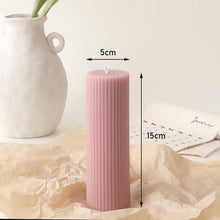 Load image into Gallery viewer, Cylinder DIY Soy Candle Home Decoration Handmade Scented Candles Aromatherapy Romantic Dinner Pillar Candles Clean Burning Dinner Candles for Wedding Home Décor Party Restaurant Spa Candles
