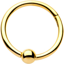 Load image into Gallery viewer, 16G 3/8 Gold Tone Hinged Segment Faux Captive Ring
