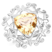 Load image into Gallery viewer, 5.71 Carat Genuine Citrine .925 Sterling Silver Ring
