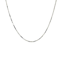 Load image into Gallery viewer, 18k White Gold Box Chain 0.6mm
