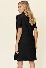 Load image into Gallery viewer, Double Take Full Size Texture Collared Neck Short Sleeve Dress Textured Dress For Women
