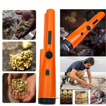 Load image into Gallery viewer, 360° Pinpointer Metal Detector with LED, Vibration &amp; Holster (Orange)
