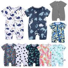Load image into Gallery viewer, Modern Printed Newborn Baby Short Sleeved Cotton Jumpsuit Infant Cartoon Animal Costumes Clothing For Girls and Boys Kids
