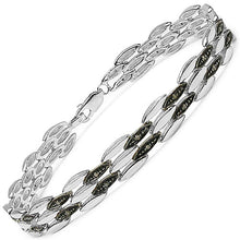Load image into Gallery viewer, 0.22 Carat Genuine Champagne Diamond .925 Sterling Silver Bracelet
