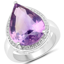 Load image into Gallery viewer, 9.00 Carat Genuine Amethyst .925 Sterling Silver Ring
