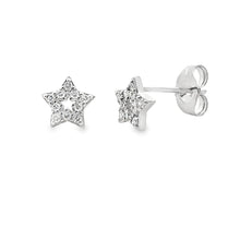 Load image into Gallery viewer, .05ct Diamond Earrings 14KT White Gold
