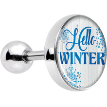 Load image into Gallery viewer, 16G 1/4 Hello Winter Snowflake Tragus Cartilage Earring
