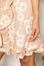 Load image into Gallery viewer, Romantic Floral Sleeve Mini Dress Elegant &amp; Feminine Tie-Waist Dress Simple Elegant Girls Summer Dress
